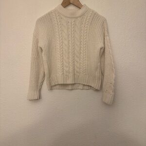 Abercrombie Kids Cream Cable Knit Sweater